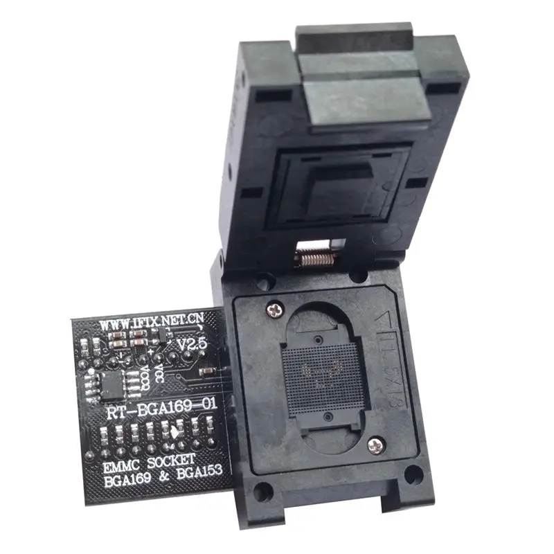1Set Emmc Adapter Emmc Burning Seat Spare Parts Rt-Bga169-01 Bga169 Bga153 Emmc Adapter With 5Pcs Frame For Rt809h Programmer-AB