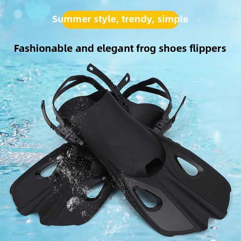 

2025 Free Diving Frog Flippers Professional Swimming Training Adjustable Equipment Fashion Atmosphere Frog Flippers