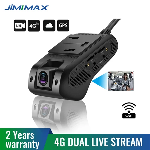 JIMI JC400P GPS 대시 카메라, 4G 와이파이 핫스팟 2 라이브 스트림 비디오 차단 연료 1080P 자동차 녹음기 450mAh 배터리 전면 내부 DVR  Best5