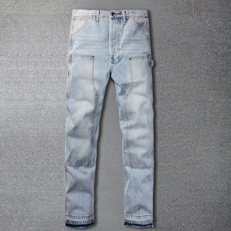 

2023 Autumn Solid Color Slim Fit Jeans Streetwear Stretch Denim Men Straight Pants Jean Trousers Motorcycle Pants Hommes Jeans