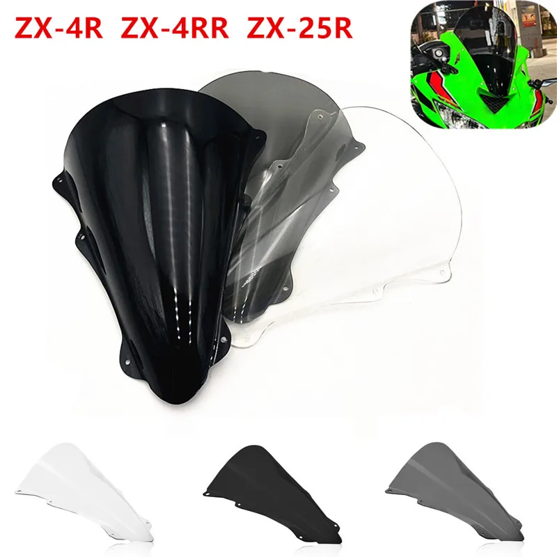 

2023 ZX-4R Motorcycle Accessories Windshield Windscreen Wind Deflector For KAWASAKI zx25r zx25rr ZX-4RR ZX4RR ZX-4R ZX4R ZX 4RR