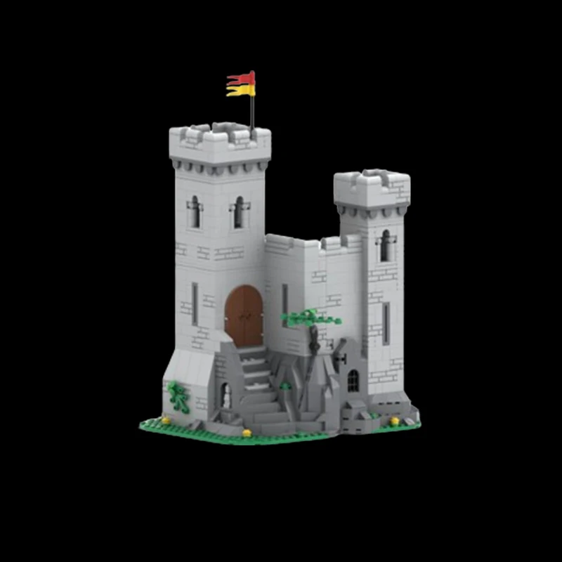 Spot Small Particle MOC Assembled Building Blocks Medieval Architecture Series Castle Puzzle Children's Education Toy Pendant