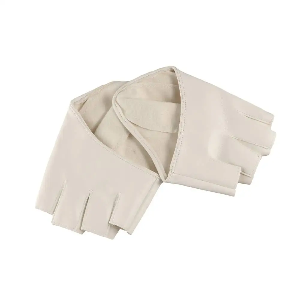 1 Pair Clothing Accessories PU Leather Half Palm Pole Dance Half Finger Fingerless Gloves