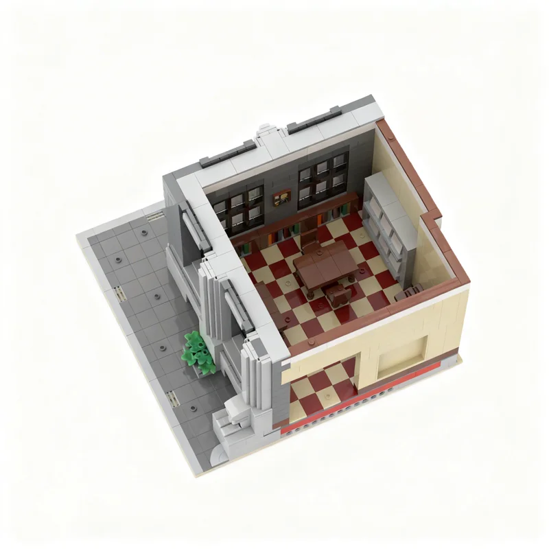 3602pcs MOC MB11 Library Model Building blocks Architecture toy Christmas gift Birthday Brick Assemble Education idea creative