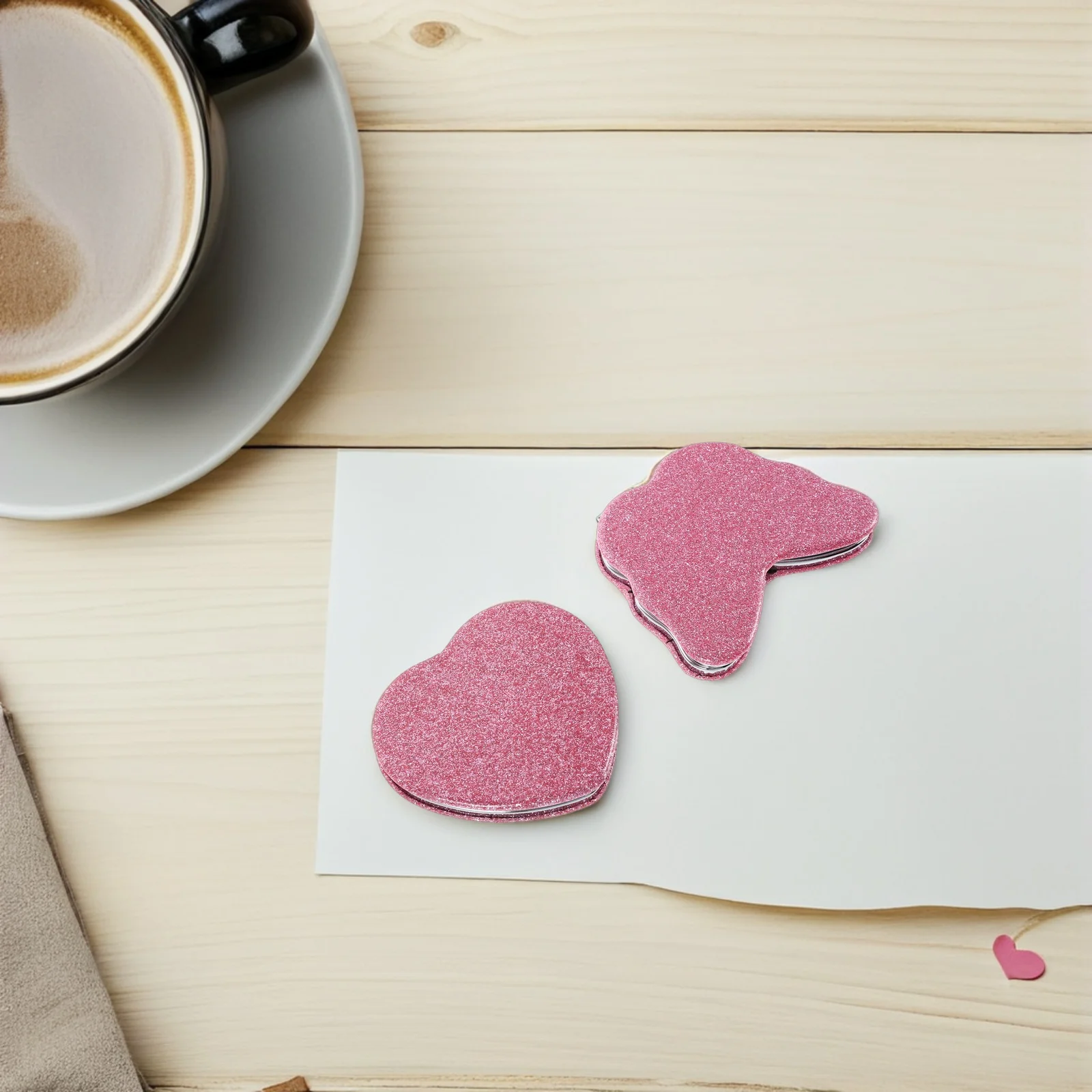 

2pcs Portable Makeup Mirror Foldable Compact High Definition Small Vanity Mirror for Travel Purse