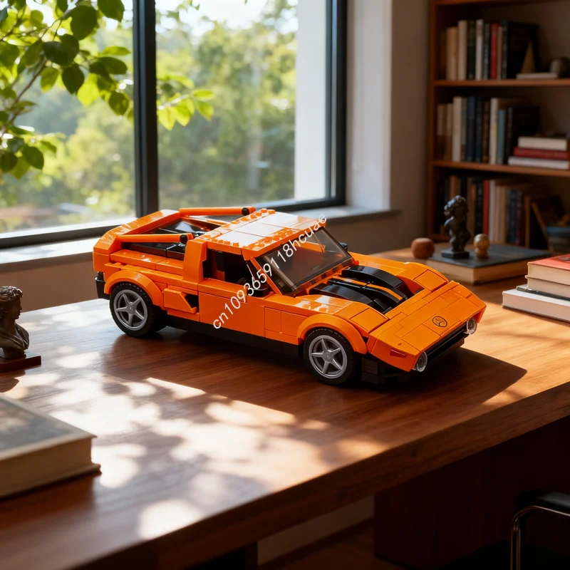 

Набор строительных блоков MOC City Champions, 313 деталей, модель Mercedes-Benz, архитектурный конструктор, DIY, креативный подарок на Рождество, развивающая игрушка