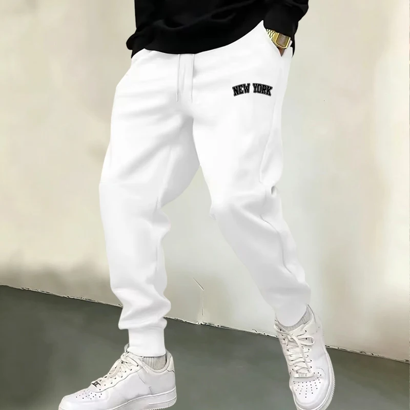 2026 Bestseller New York Bedruckte Hosen Herbst Winter Lässige Mode Jogginghosen Hochwertige Herrenhosen mit Kordelzug Weiche Jogger-Hosen – Detail 3