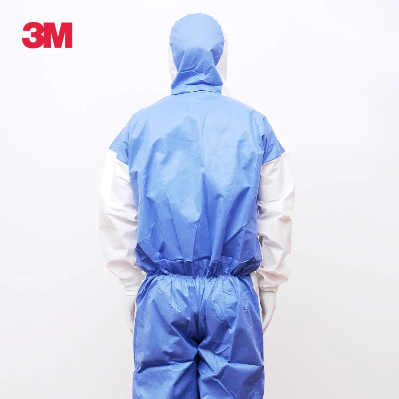 3M 4535 Summer Coverall Hooded Breathable Back Anti Static Chemical Liquid Splash Knitted Cuffs Effective Protection Jumpsuits