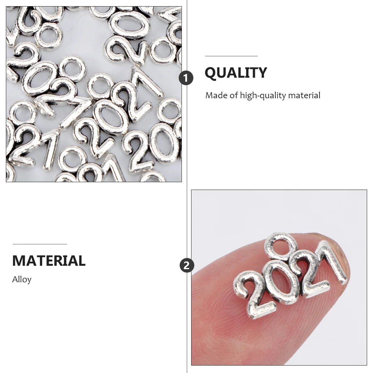 

Digital Jewelry Pendant Number Ornaments Decor Creative Craft Decorations Fashion Earrings Silver