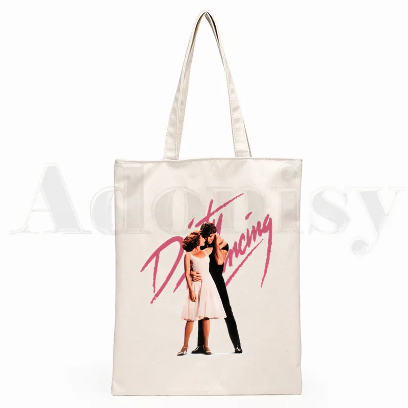 Dirty Dancing Hip Hop Graphic Tote Bag Unisex Canvas Bags Shopping Bags Printed Casual Shoulder Bag Foldable