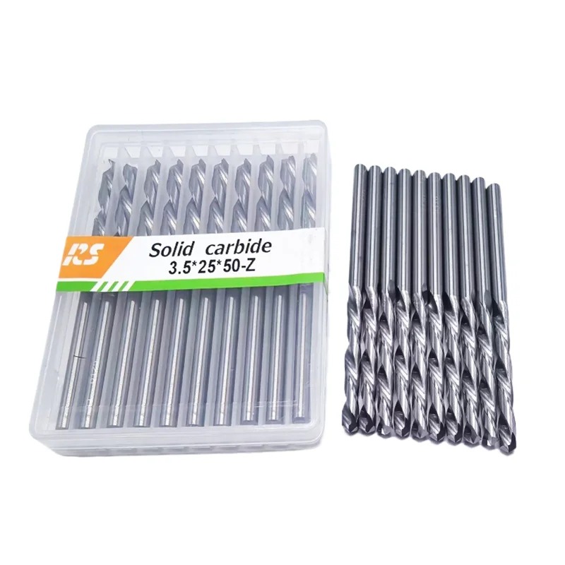 Stainless steel drilling left rotating tungsten steel round handle drill bit，left-hand YG6X hard alloy drill bit 0.5-20mm