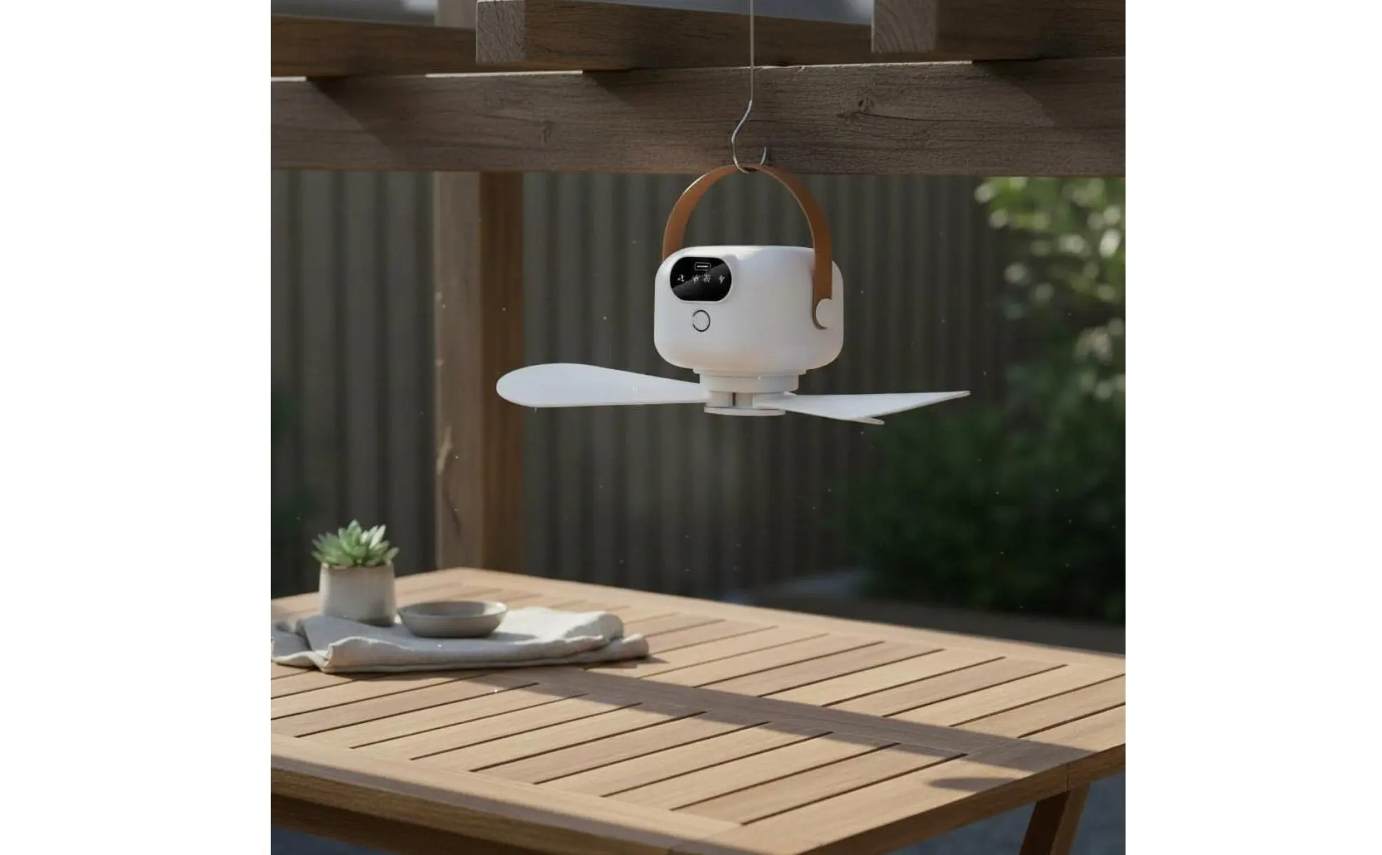 Ceiling Fan Light USB Rechargeable Hanging Ceiling Fan Home Appliance 3 Speed Settings for Students, Dorm Room, Outdoor Camping