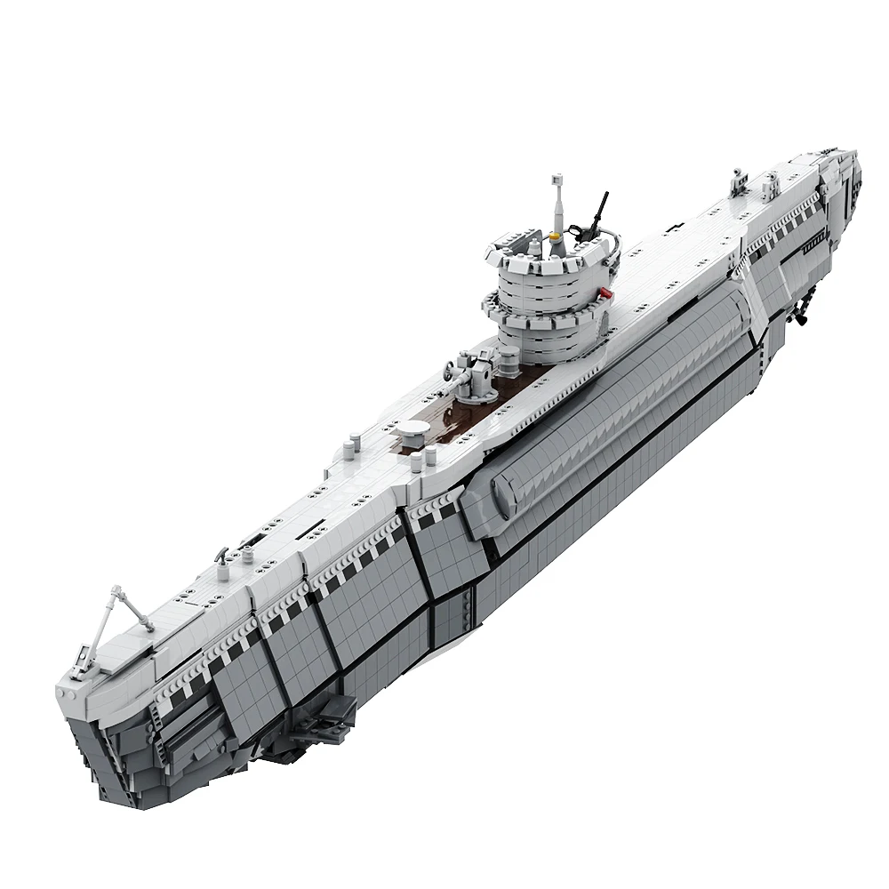 Gobricks MOC Type VIIB U-Boat Submarine Bricks Military Battleship Unterseeboot Warships Building Block Set Toys Collect Gift