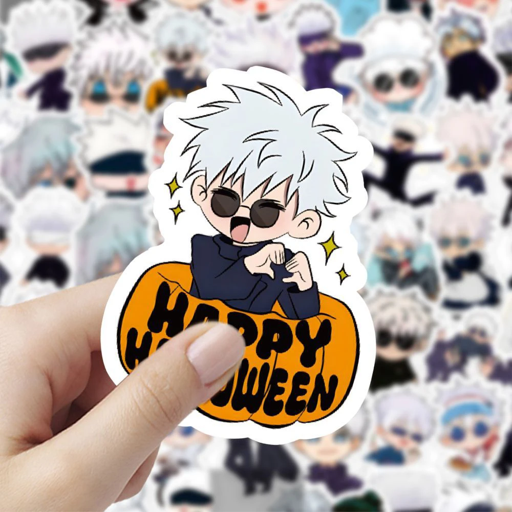 

10/30/60pcs Anime Cute Satoru Gojo Stickers Cartoon Jujutsu Kaisen Decals Packs DIY Skateboard Guitar Phone Bike Kid Sticker Toy
