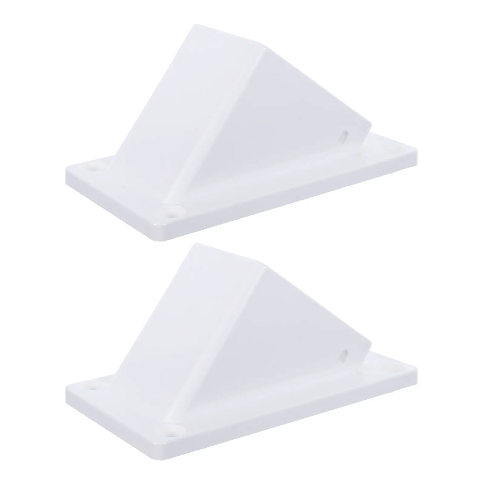 2Pcs Stair Rail Handrail Vinyl Bracket Kit White Vinyl Fence Connector Replacement Parts for Deck Garden Railing Support