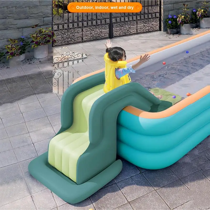 Inflatable Water Slide For Kids Outdoor Waterpark Anti-Tipping Slides Fun Toy Inflatable Sides Anti-Tipping Pool Slide For Water