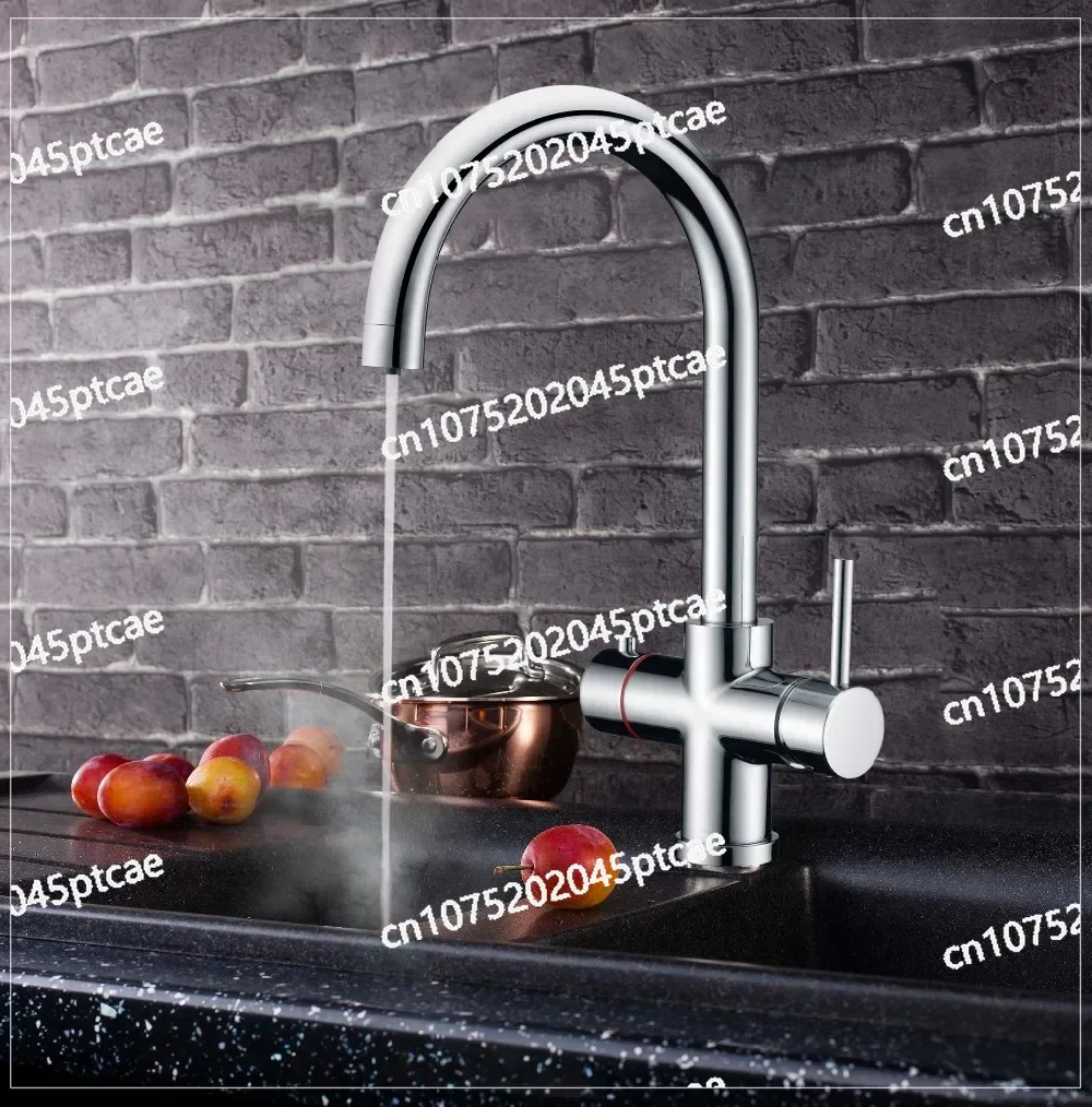 4 in 1 Matt Black Kitchen Boiling Water Tap with Chilling Function