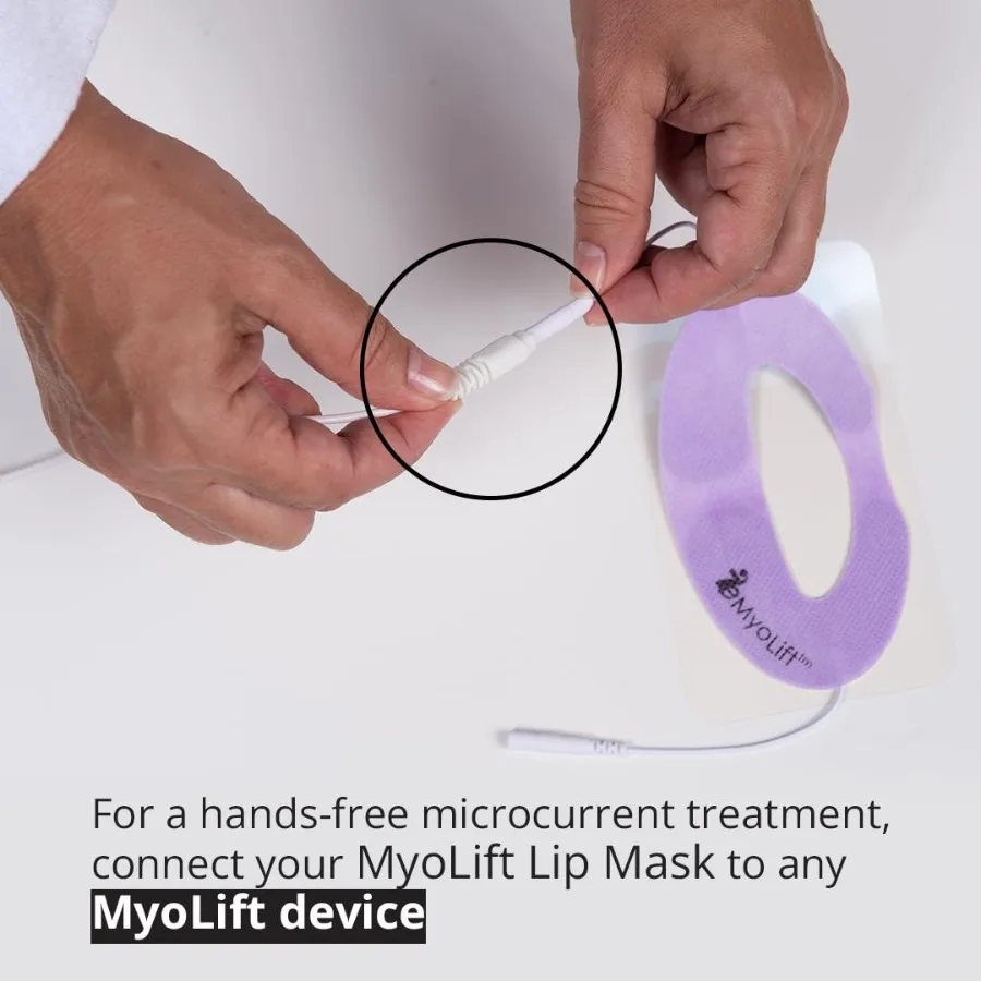 قناع شفاه موصل لأدوات العناية بالبشرة المحمولة من Myolift للوجه المكركرنت شد الوجه الفوري ومكافحة الشيخوخة وشد الجلد