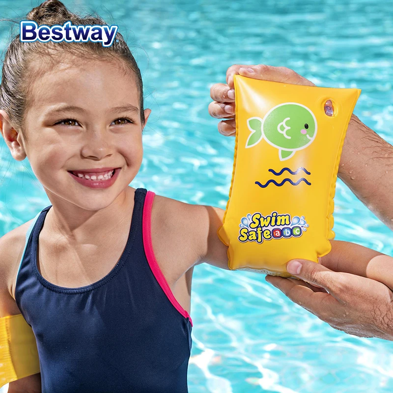 Bestway 32110 1 Pair Of Armbands Float Sleeve Swimming Armband, Swimming Armband Inflatable Ring, Reel Strap, Float Reel Strap Float For Beach, Lake, Swimming Pool, Holiday, Outdoor Goods