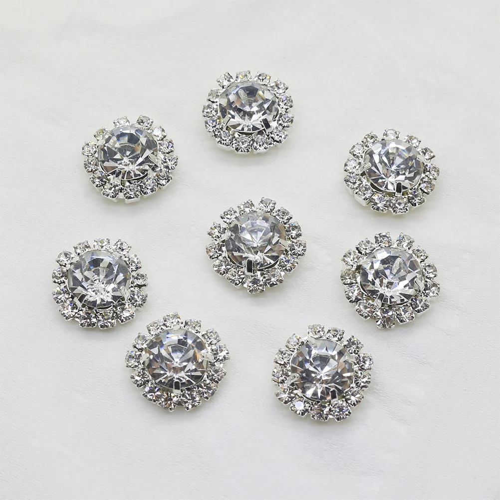 30Pcs 절묘한 실버 라인스톤 단추 16mm DIY 쥬얼리 의류 액세서리 크리 에이 티브 디자인 내구성 오래 지속