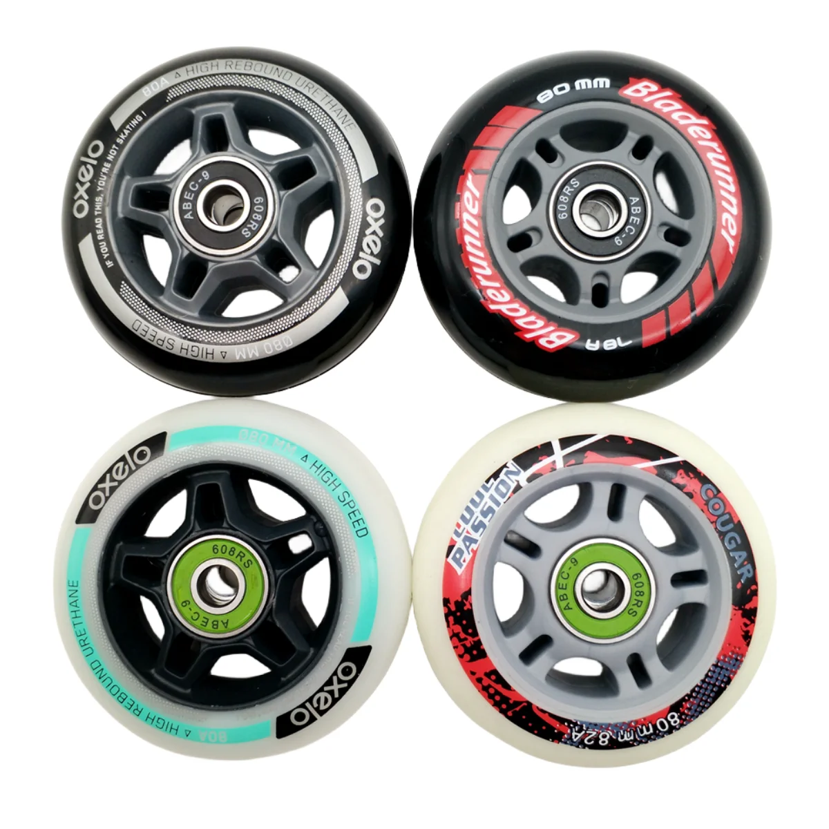 Free shipping roller skate wheel skate wheel 64/7276//80 mm 82A with bearing 8wheels/lot