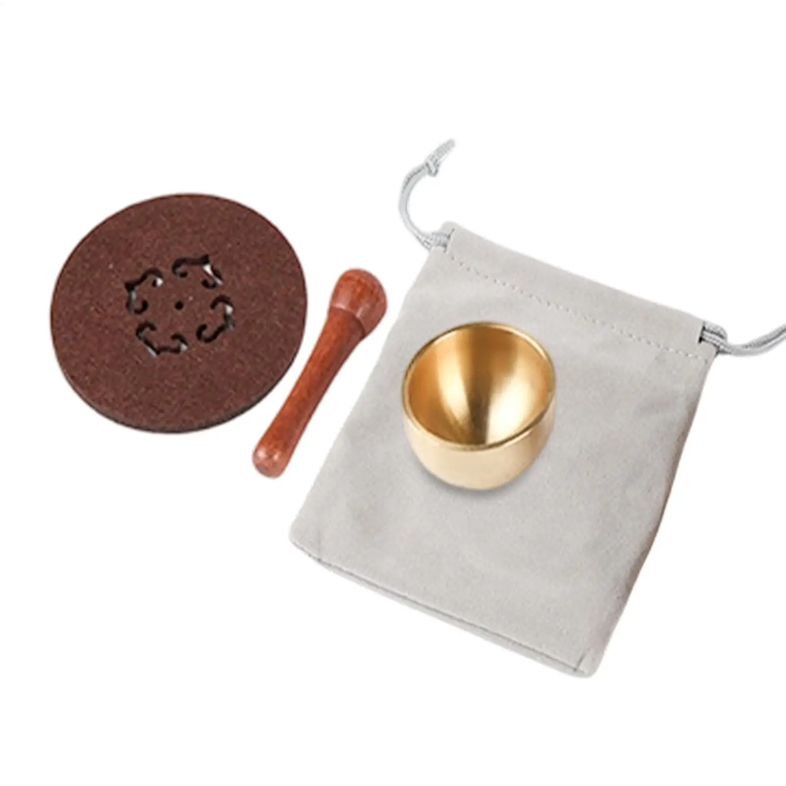 Meditation Bowl Meditation Brass Chime Bell With Mallet Tibetan Singing Bowl For Women Prayer Yoga Zen Room Relaxation
