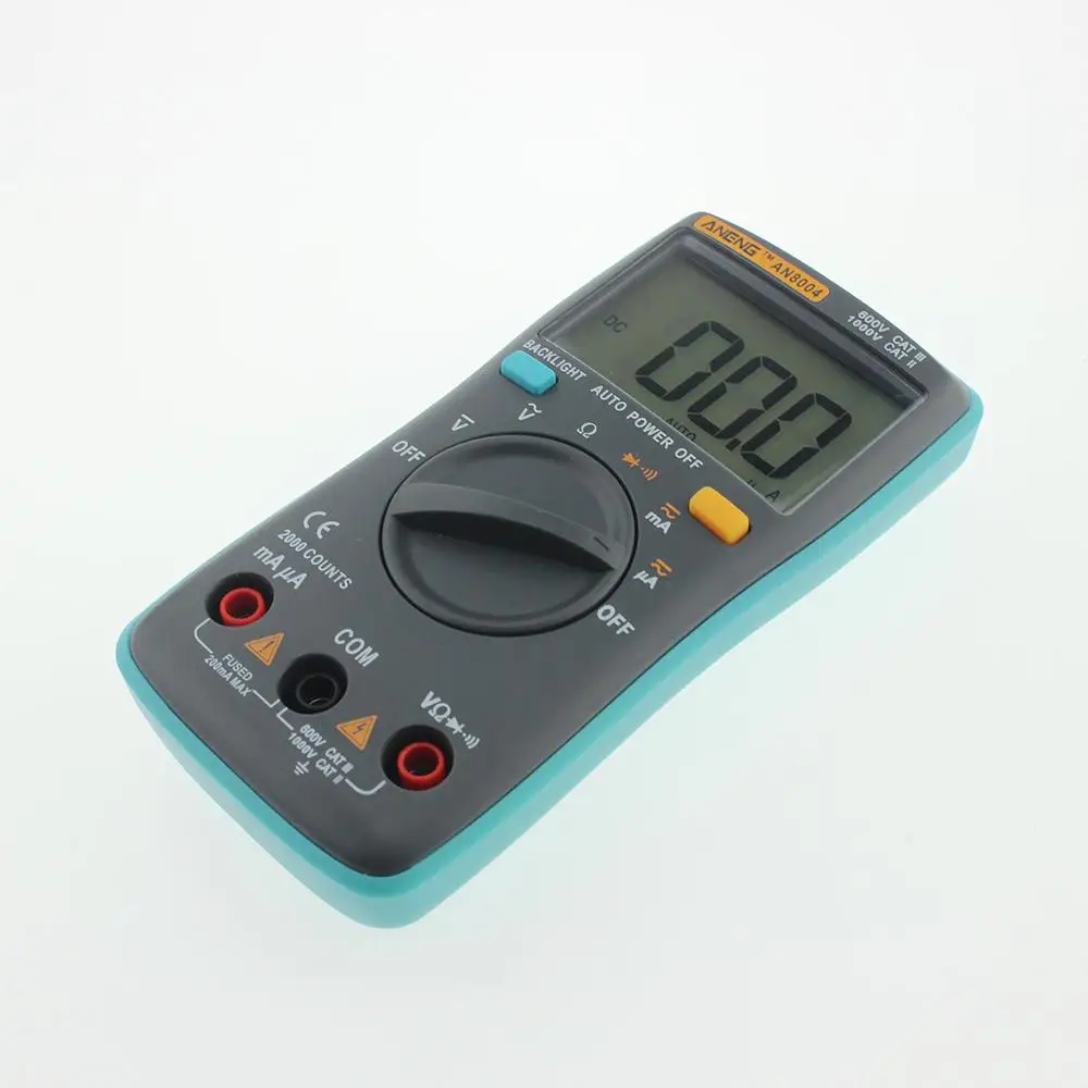 ANENG8004 Digital Multimeter 2000 Counts Auto Back Light /DC Voltmeter Transistor Tester Frequency Diode Temperature