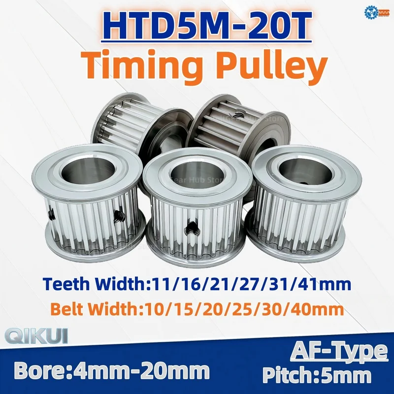HTD 5M 20 Tooth Synchronous Timing Pulley for Width 10/15/20/25/30/40mm Bore 4mm to 20mm Belt 5M-20T Timing Pulleybelt Wholesale