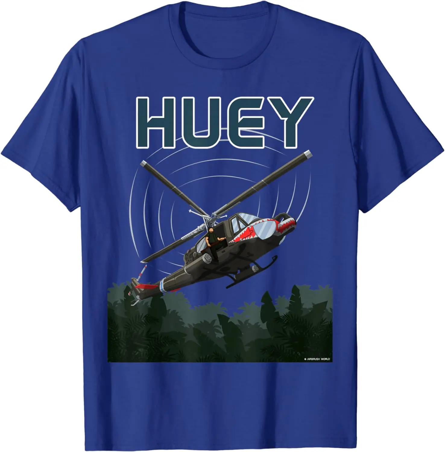 UH-1 Iroquois “Huey” Helicopter T-Shirt 100% Cotton O-Neck Summer Short Sleeve Casual Mens T-shirt Size S-3XL