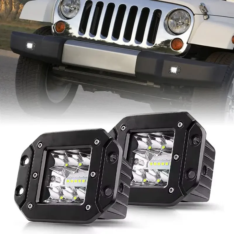 

LED Light Bar Working Lamp 12V 24V Spot Flood 5" Flush Mount LED Work Light Bar OffRoad Super Bright For ATV Truck 1pcs