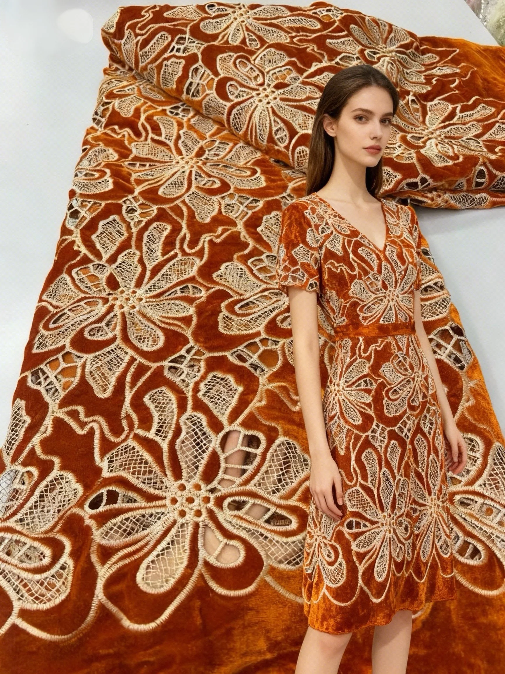 

Нигерийская модная африканская бархатная кружевная ткань 2026, высокое качество, женская вечерние блестки, вышивка, нигерийские кружевные материалы, материал