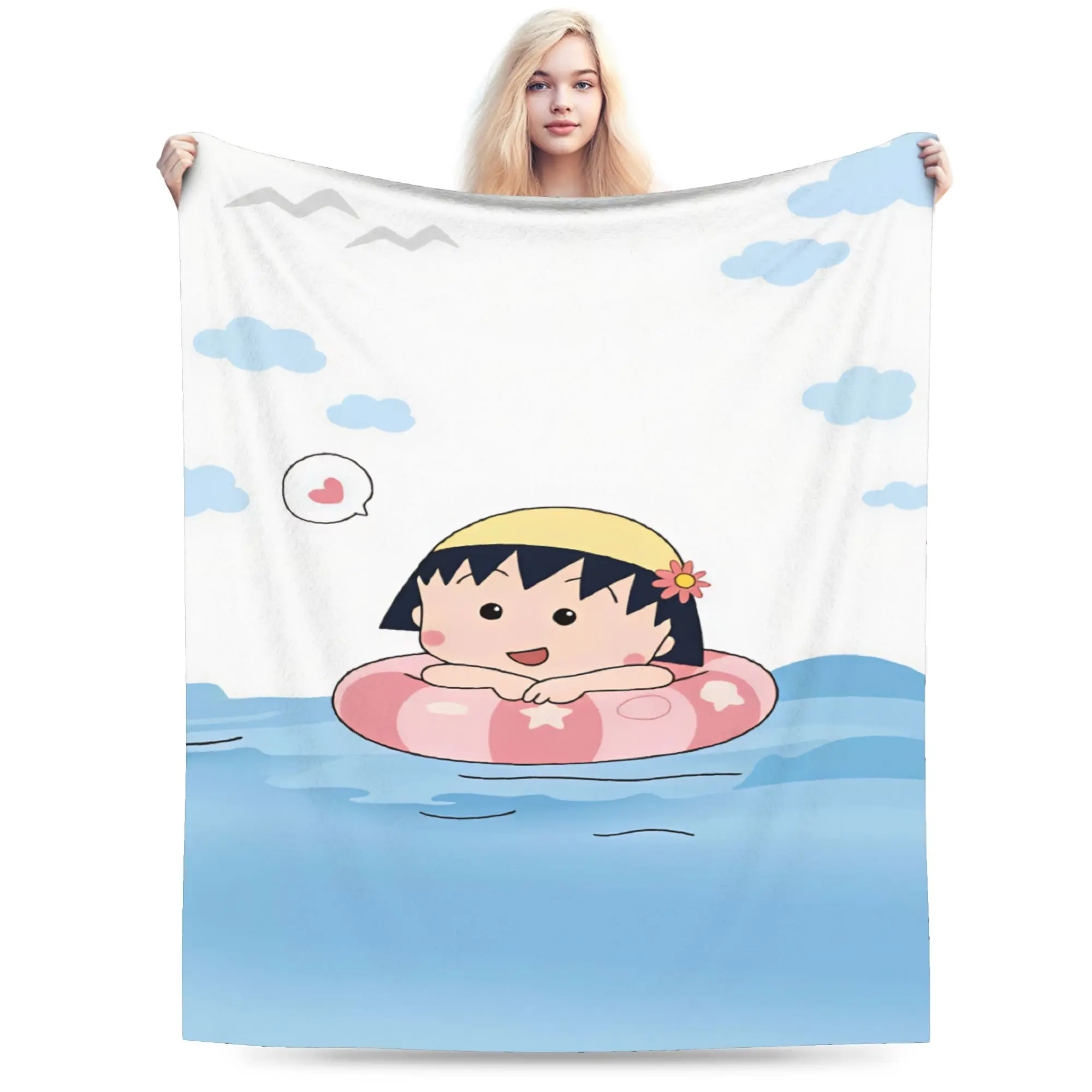 Chibi Maruko Chan Blanket Quality Soft  Throw Blanket Winter Travel Office Chair Sofa Bed Novelty Bedspread