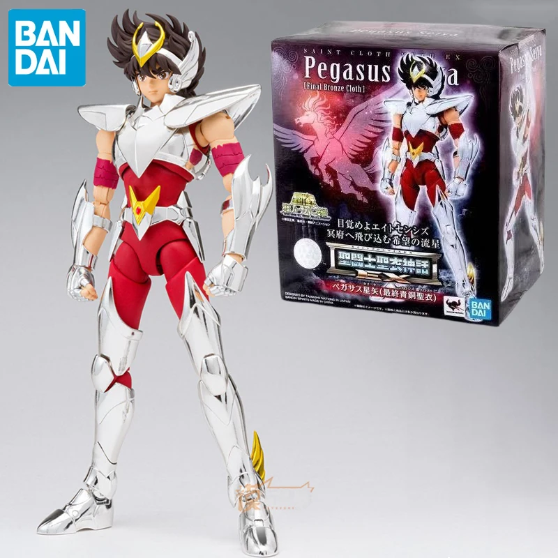 

Original Bandai 17cm Saint Seiya Myth Cloth Final Bronze Pegasus Seiya V3 Ex Metal Armor Action Figure Model Doll Statue Toys