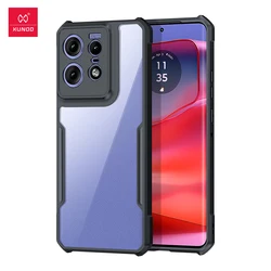 Xundd For Motorola Edge 50 Pro Case Airbags Shockproof Shell Camera Protection Acrylic&TPU Back Ultra Transparent Thin Cover