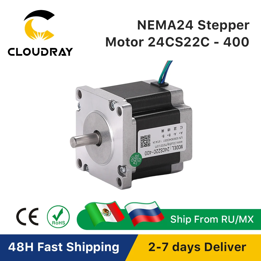 Nema 24 Stepper Motor Kit 2 Phase 2.2N.m 4A Stepper Motor 18-50VAC Driver for CNC Kit Engraving Milling Machine