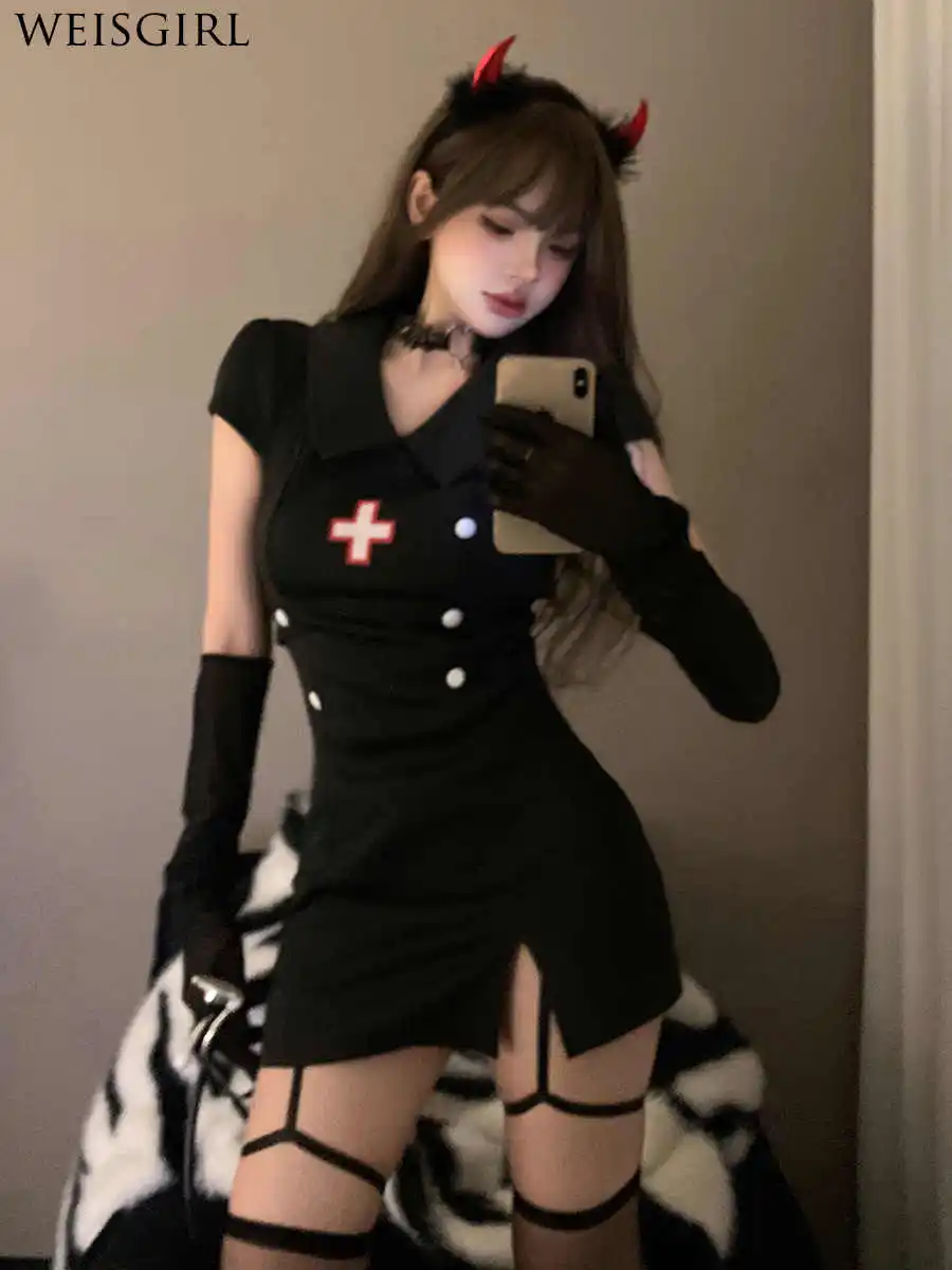 

Halloween Little Devil Cosplay Costume Women's Medical Uniform White Angel Doctor Uniform Night Party Nurse Costume Cosplay Performance Costume