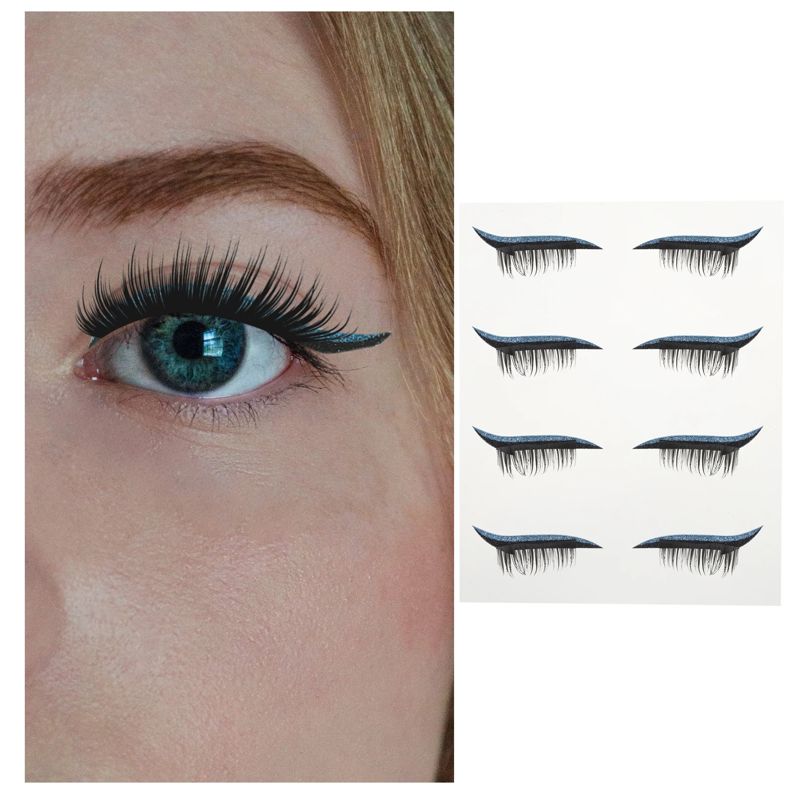 

Eyeliner Sticker Fake Eyelashes Adhesive Eye Line Strip Waterproof Temporary Makeup For Daily Festival Cosplay