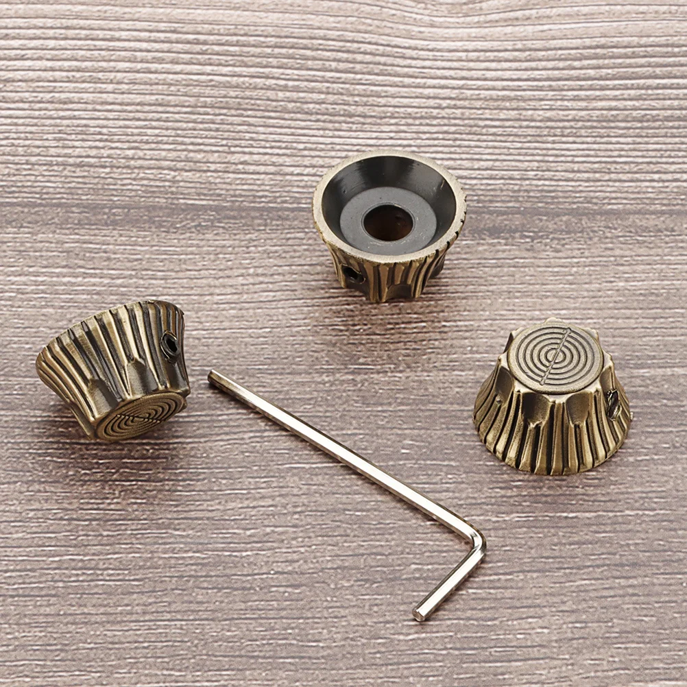 

4Pcs Sunflower Metal Guitar Knobs Ergonomic Grip Volume Tone Control Durable Stylish Electric Guitar Parts Accessories