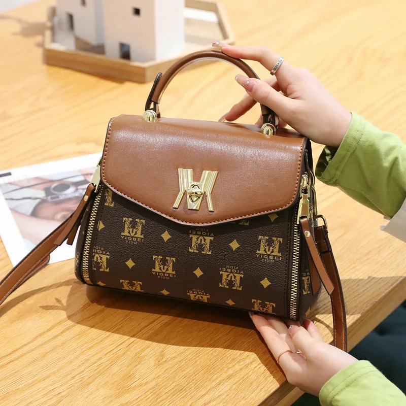 

Women's Fashion Tote Bag Vintage Print Crossbody Bags for Women Daily Handbag Shoulder Bag Purse Womens Small Square Bag