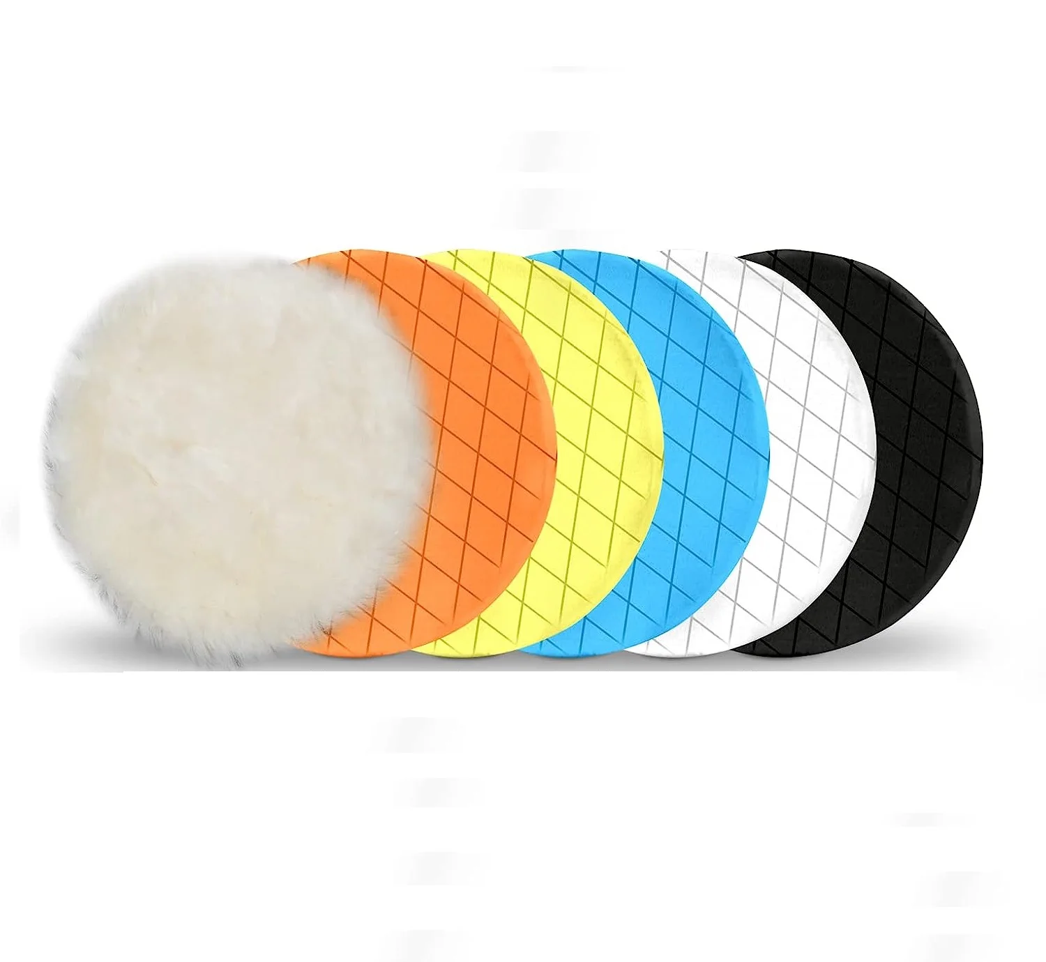 6 Inch Compound Buffing Polishing Pads Cutting Sponge Pads Kit for Car Buffer Polisher Compounding and Waxing