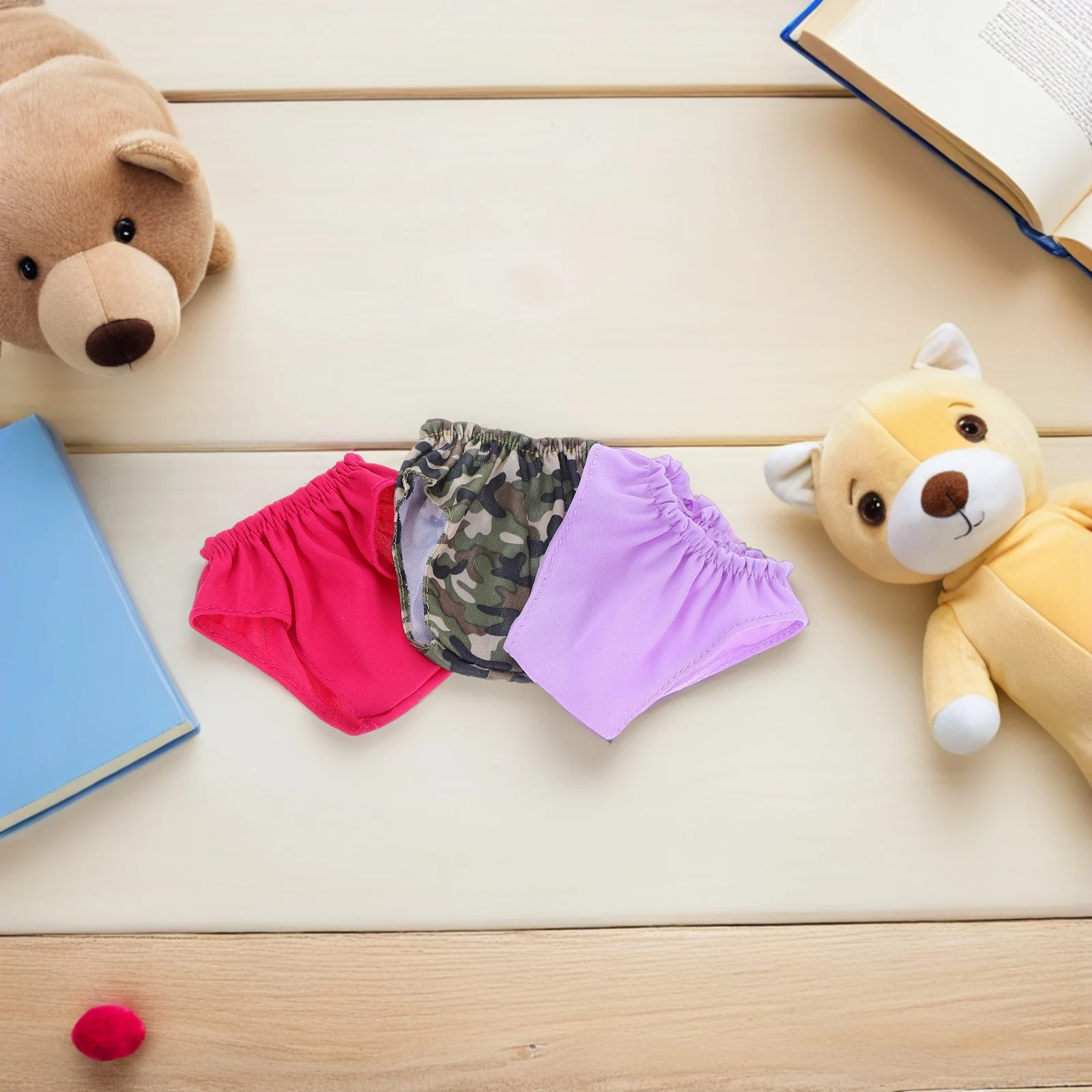

6pcs Creative Mini Clothes for 18 Inch Girl Reusable Diapers Baby Underwear Costume Outfits Parent-Child Play