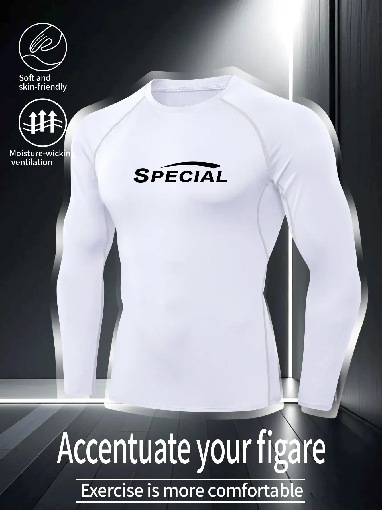 2025 Fashion Running long-sleeved T-shirt, cool design, versatile for daily use, comfortable for exercise