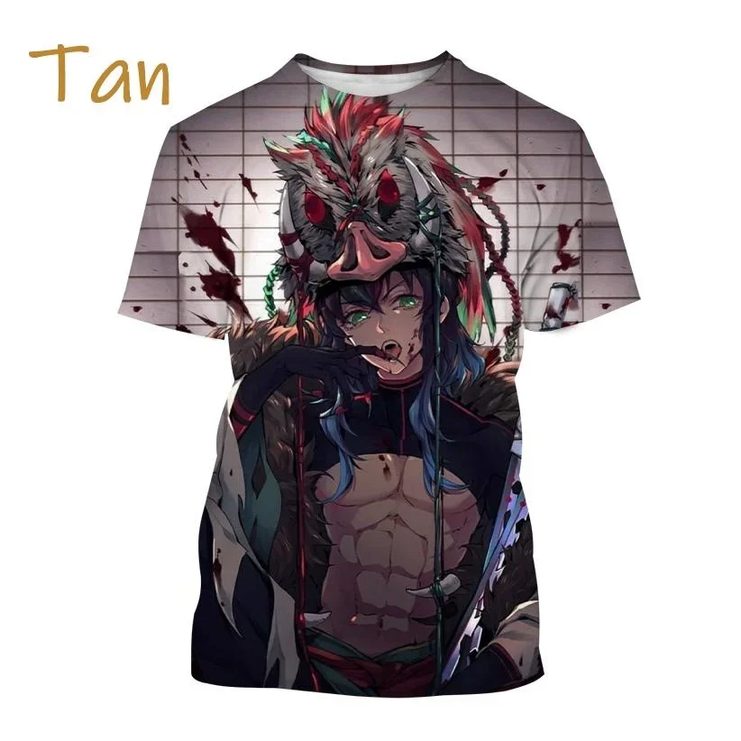 2024 New Trend Anime Printed Fashion T-shirt Cartoon 3D Printed Short Sleeve Harajuku Style Men\'s T-shirt cosplay style