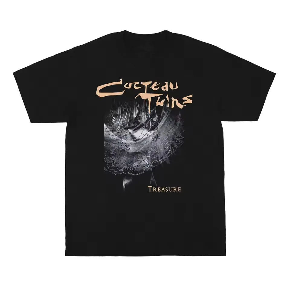 Cocteau Twins T-Shirt Treasure 4AD This Mortal Coil Gewaschenes Kurzarm-Baumwoll-Shirt für Herren mit Grafikdruck Vintage-Kleidung – Detail 5
