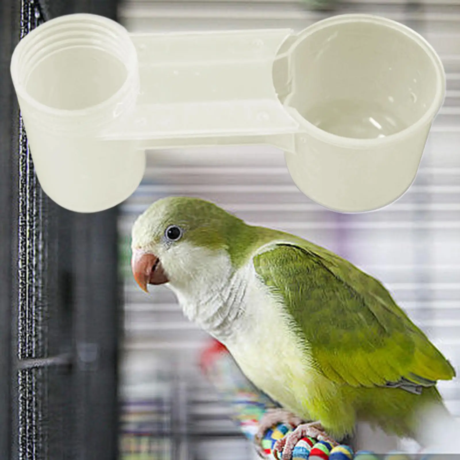 Double-Port Water Bottle Cup Plastic Pet Bird Drinker Feeder For Chicken Pigeon Home Bird Cage Accessories feeding Tools