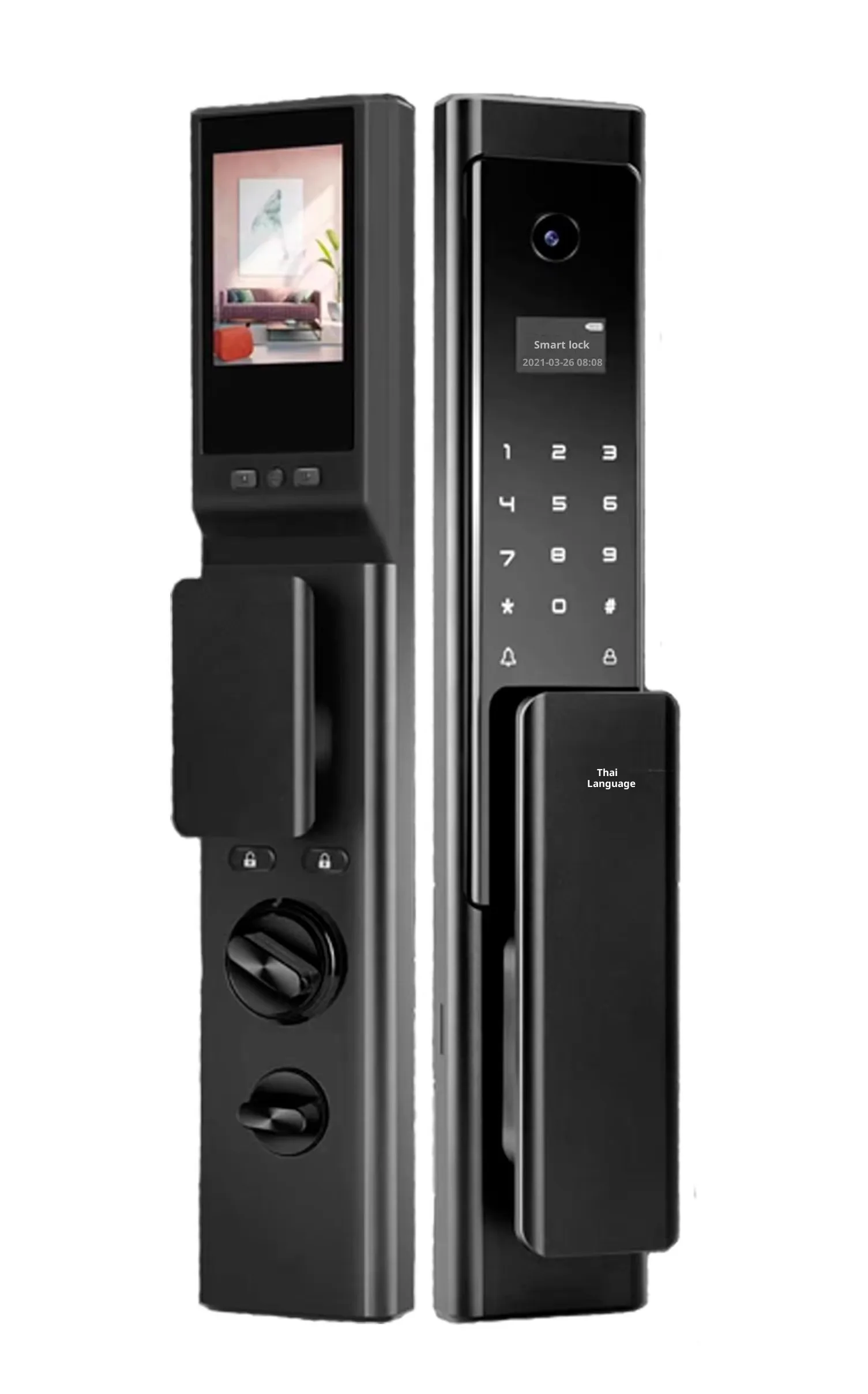 Li Wen Lock City 9801 Aluminum Alloy Fingerprint Password Anti-Theft Grade None Security Door Lock for Home & Entrance Doors