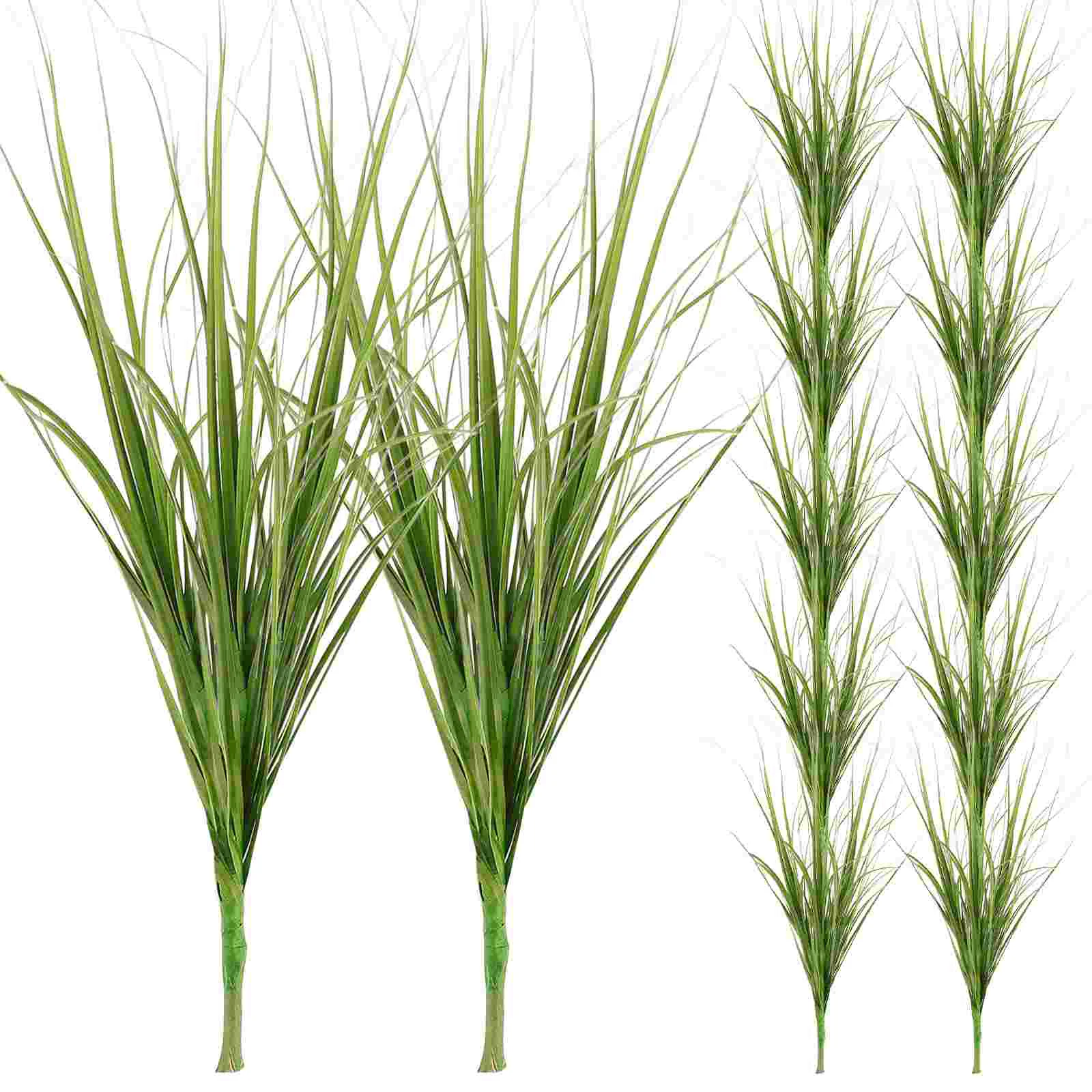 12 Pcs Lifelike Artificial Reeds Greenery Stems Faux Grass Market Display Props Simulated Plant Decor Outdoor Simulation Grass