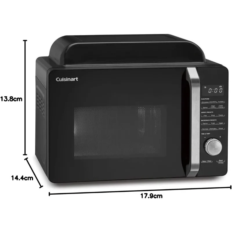 Cuisinart controsoffitto AMW-60 forno per friggitrice a microonde 3 in 1, nero