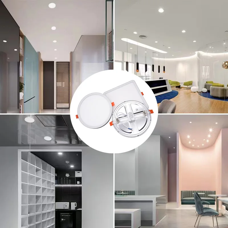Indoor Lighting Ultra Thin Led Ceiling Recessed Lamp For Bathroom 220V Spot Light 6W Panel Led Downlight White Lamp Supplies