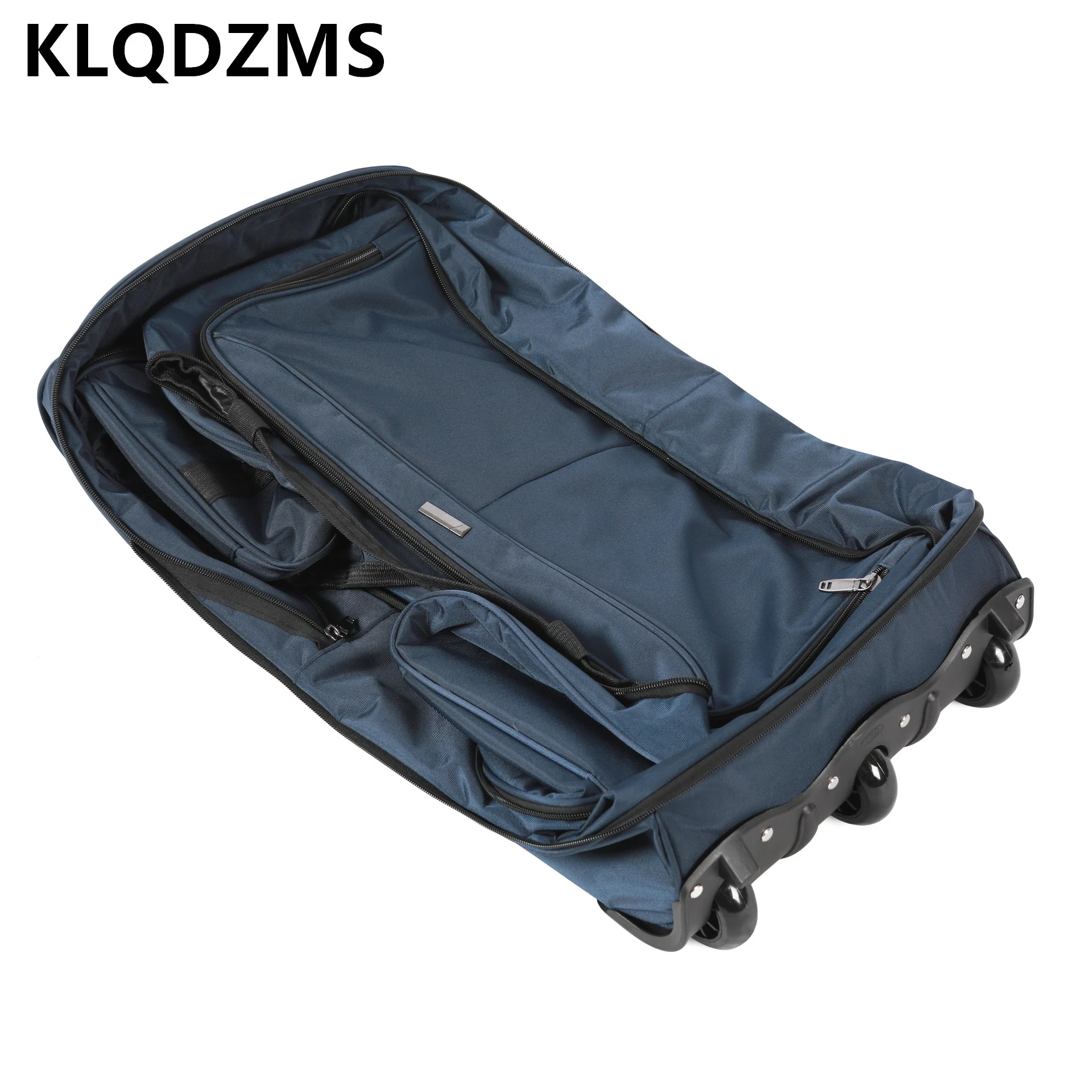 KLQDZMS-Equipaje de tela Oxford de gran capacidad, equipaje Universal antidesgaste para viajes de larga distancia con equipaje de rodillo, 28 ", 32"